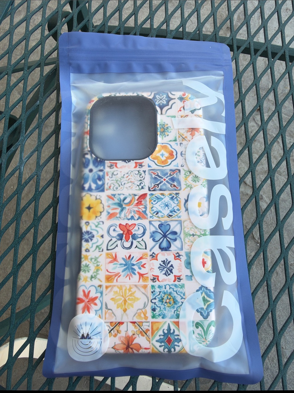 Casely Colorful Mediterranean Tile Phone Case iPhone 16 Pro- Blue/Multicolor